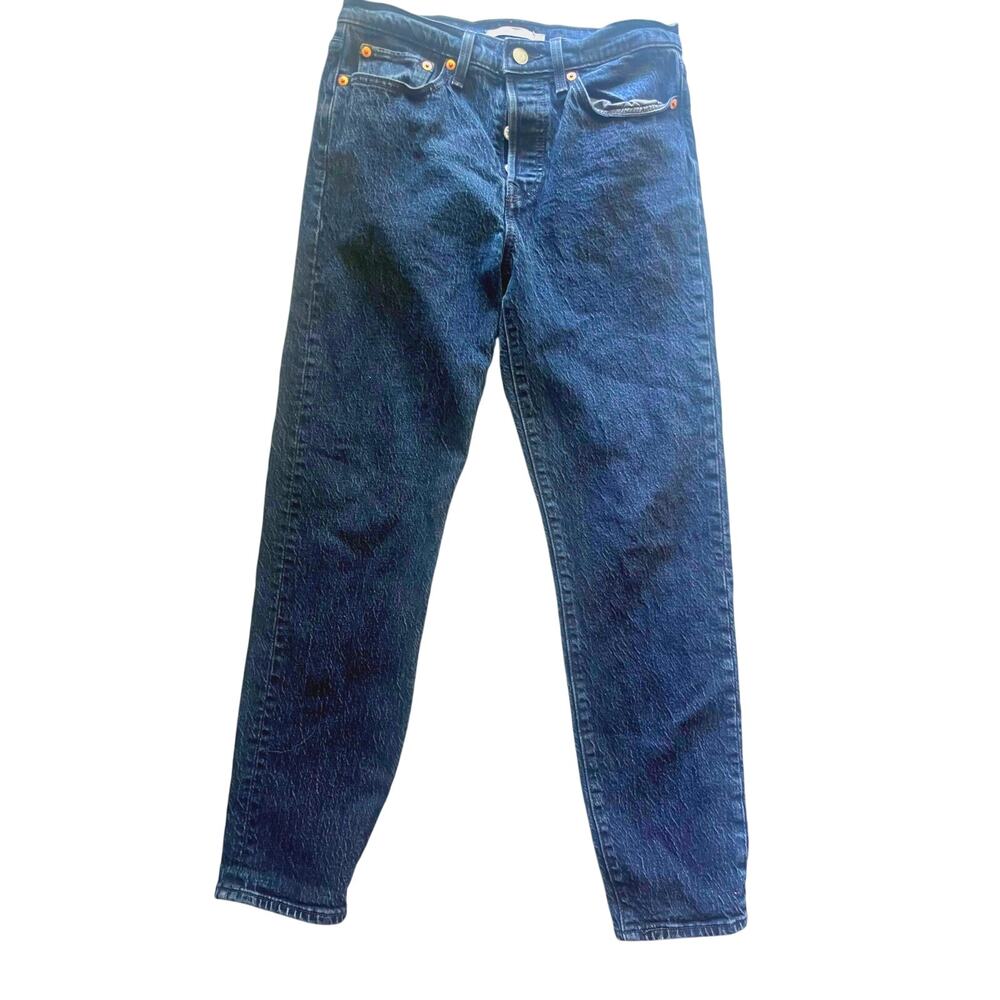 Levi’s Wedgie Straight Jeans Women’s Size 27 Washed Black High Rise Button Fly